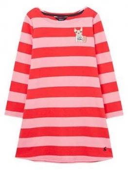 Image of Joules Girls Riviera Stripe Dress - Pink