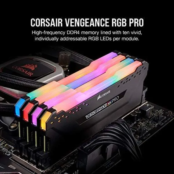 Image of Corsair Vengeance Ryzen Optimised RGB Pro 32GB Memory Kit (2 x 16GB), DDR4, 3600MHz (PC4-28800), CL18, XMP 2.0, DIMM Memory