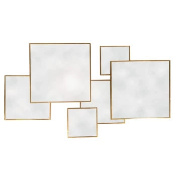 Image of Gold Framed Multi Mirror - Square