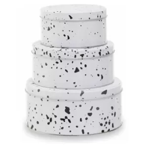 Image of Premier Housewares Set of Three Speckled Storage Tins