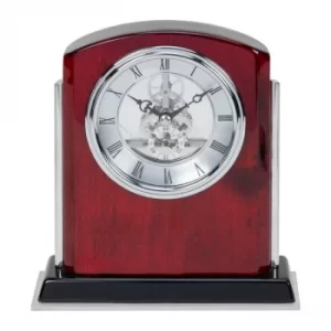 Image of Wm. Widdop Wooden Skeleton Mantel Clock Roman Numerals