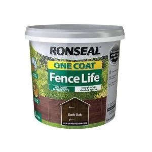Image of Ronseal One Coat Fence Life Medium Oak 5 Litre