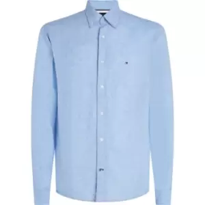 Image of Tommy Hilfiger Pigment Dyed Li Solid Rf Shirt - Blue