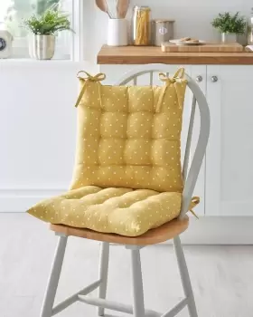 Image of Cotton Traders 2 Pack Polka Dot Seat Pads in Yellow