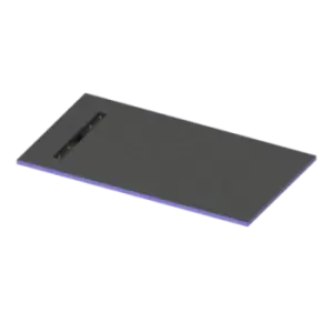 Image of Blue Rectangular Wet Room Shower Tray with End Waste Position 1600 x 900mm - Live Your Colour
