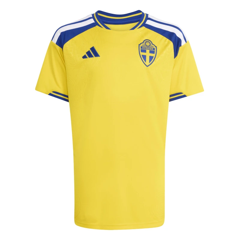 Image of adidas Sweden Home Shirt World Cup 2026 Juniors International Replica Shirts 9-10 Years Yellow 37129913195