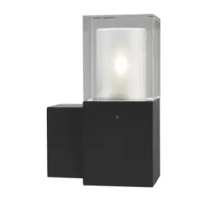 Image of Arendal Outdoor 1 Light Wall Light, Black, IP65, E27