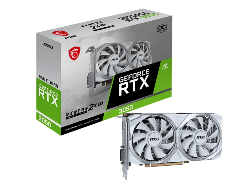 Image of MSI GeForce RTX 3050 VENTUS 2X XS White 8G OC Dual Fan Graphics Card