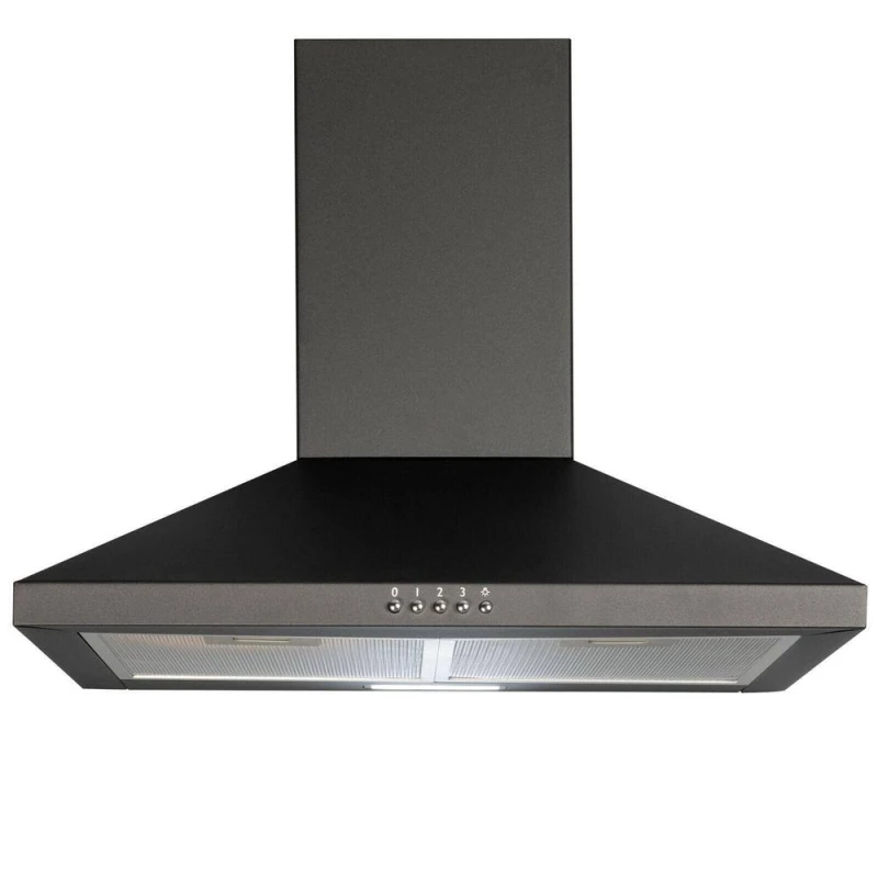 Image of SIA 70cm Black Pyramid Chimney Cooker Hood Kitchen Extractor Fan - CHL70BL Black