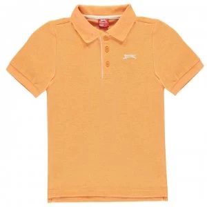 Image of Slazenger Plain Polo Shirt Junior Boys - Orange Marl