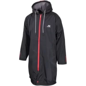 Image of Zone3 Polar Fleece Parka Robe Jacket Black/Red Medium