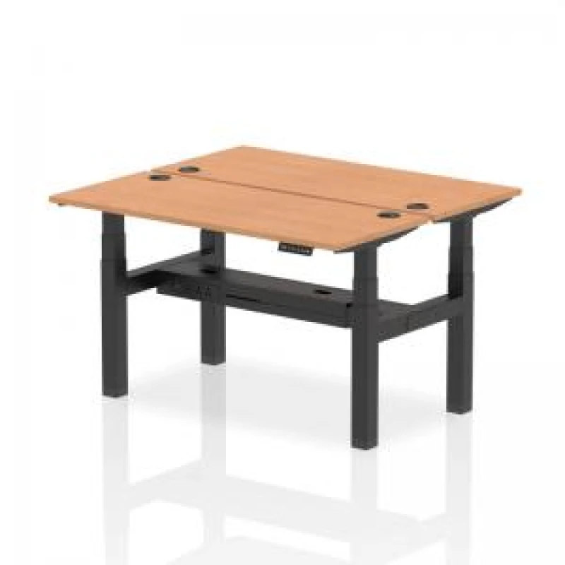 Image of Air Back-to-Back 1400 x 600mm Height Adjustable 2 Person Bench Desk DYNHA01872