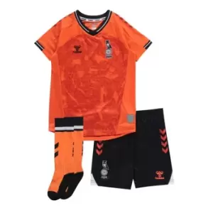 Image of Hummel Oldham Athletic Away Kit 2021 2022 Childrens - Orange