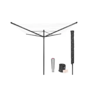 Image of Brabantia Lift-O-Matic 50m Rotary Dryer with Ground Spike & Accessories - Anthracite