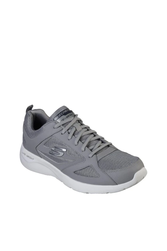 Image of Skechers Dynamight 2.0 Lace Up Memory Foam Trainer Grey