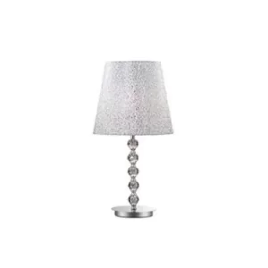 Image of Le Roy 1 Light Large Table Lamp Chrome with Crystal Decoration, E27