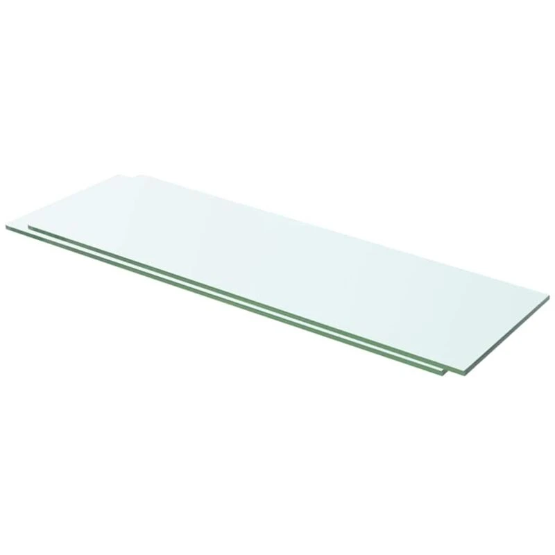 Image of VIDAXL Shelves 2 pcs Panel Glass Clear 60x15cm vidaXL 3051563