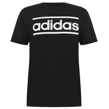 Image of adidas Mens Graphics Logo Linear T-Shirt - Black