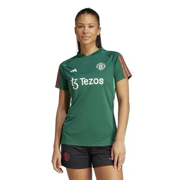 Image of adidas Manchester United Tiro 23 Training Jersey 2023 2024 Womens Licensed Short Sleeve T-Shirts 8 (XS) Green 37924715310