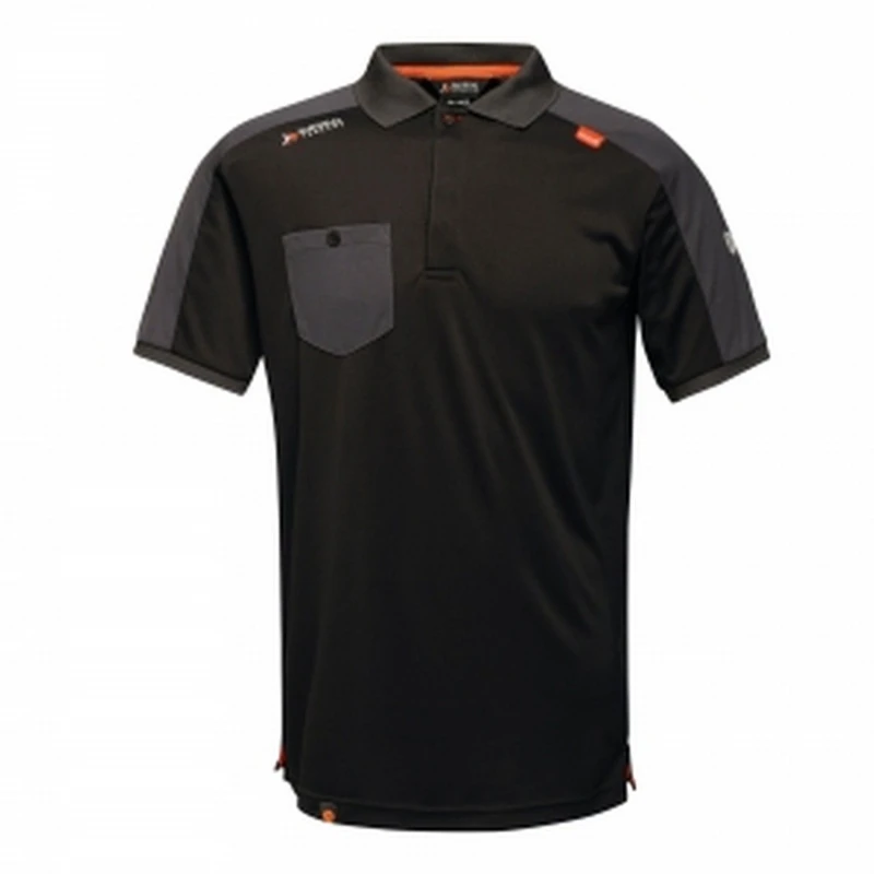Image of Regatta Professional Mens Polo Shirt in Black Size: Small Black Male S