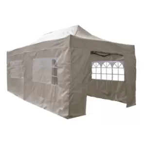 Image of Airwave 6m x 3m Pop Up Gazebo with Sides - Beige