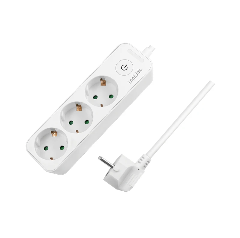 Image of LogiLink LPS244 power extension 1.5 m 3 AC outlet(s) Indoor White
