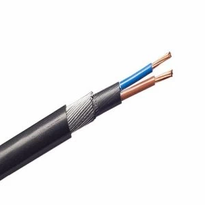 Image of Zexum 4mm 2 Core 42A Brown Blue 6942X Steel Wire Armoured SWA Outdoor Mains Power Cable - 5 Meter