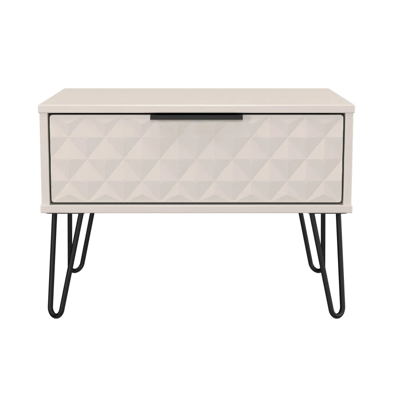 Image of Ready Assembled 2 U Islay 1 Drawer Wide Side Table (Ready Assembled) in Taupe Size: Small Taupe Unisex Small