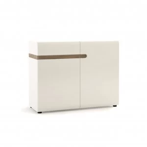 Image of Exton 2 Door 1 Drawer Sideboard - White Gloss