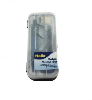 Image of Helix Blue and Clear Value Maths Set - 12 Pack - A54000