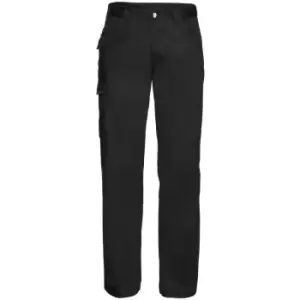 Image of Russell - Workwear Mens Polycotton Twill Trouser / Pants (Regular) (46W x Regular) (Black) - Black