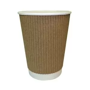 Image of Cup 8oz Kraft Ripple Pack of 500 NU903001 NC58478