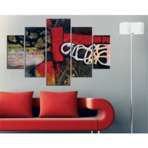 Image of ST188 Multicolor Decorative MDF Painting (5 Pieces)