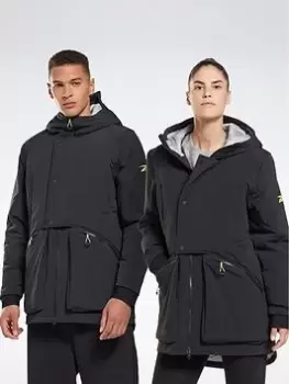 Image of Reebok Thermowarm+graphene Padded Parka, Beige Size M Men