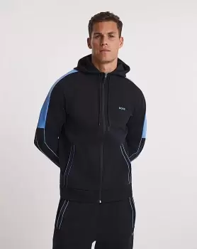 Image of BOSS Navy Zip Through Hoodie Tracksuit