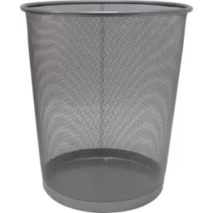 Image of Mesh Silver Waste Bin - 15 Litre