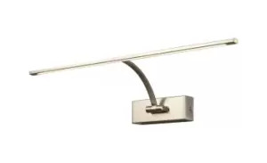 Image of Large 1 Arm Wall Lamp, Picture Light, 1 x 10W LED, 3000K, 850lm, Satin Nickel