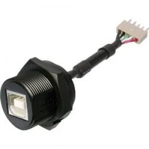 Image of ASSMANN WSW A USB BPFS USB Connector 2.0 IP67 Socket build in USB B socket on 5 pin. connector
