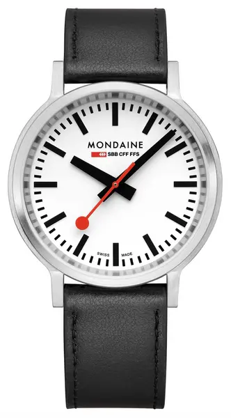 Image of Mondaine MST.4101B.LBV.2SE Stop2Go (41mm) Classic White Dial Watch