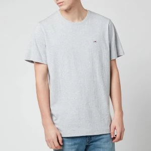Image of Tommy Jeans Mens Classic Jersey T-Shirt - Light Grey Heather - S