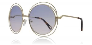 Image of Chloe Carlina Sunglasses Gold / Grad Azure 706 58mm