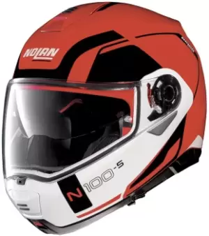 Image of Nolan N100-5 Consistency N-Com Helmet, white-red, Size S, white-red, Size S