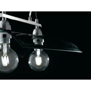 Image of Fan Europe 2 Light Pendant Ceiling Light Transparent Glass 50x16.7cm