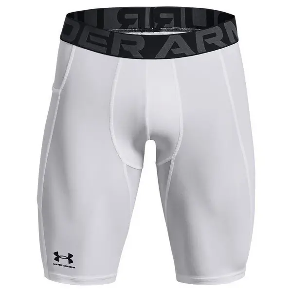 Image of Under Armour HeatGear Pocket Long Shorts Mens Baselayer Shorts S Black 42810203350