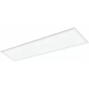 Image of Loops - Flush Ceiling Panel Light White Rectangle Tile 40W Built in LED 4000K