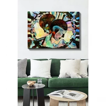 Image of Kanvas Tablo (70 x 100) - 199 Multicolor Decorative Canvas Painting