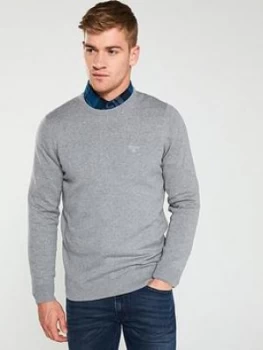 Image of Barbour Crew Neck Jumper - Grey Size M Men