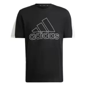 Image of adidas Future Icons Embroidered Badge of Sport T-Shirt Me - Black