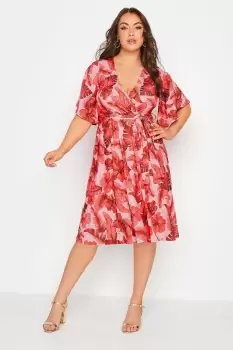 Image of Printed Wrap Dress