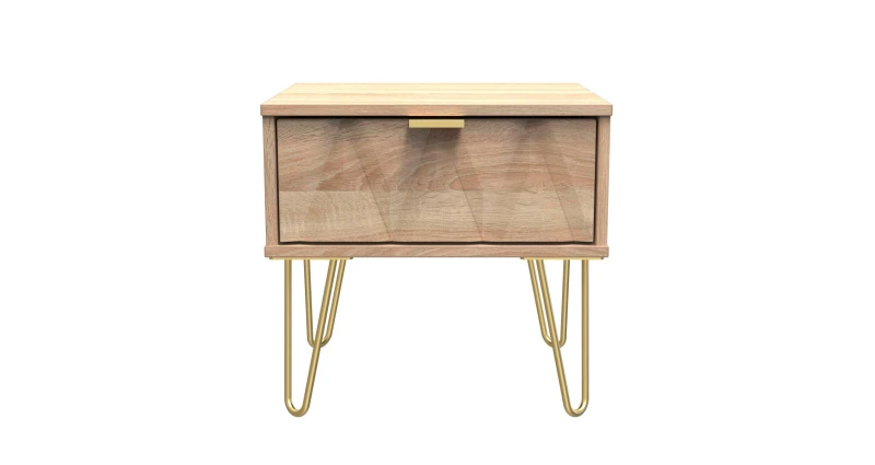 Image of Dallas 1 Drawer Side Table In Bardolino Oak (Ready Assembled)